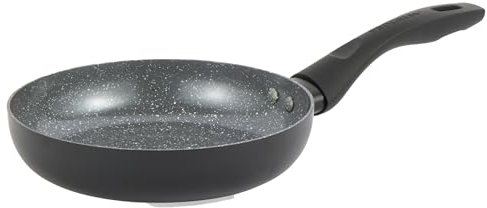 Progress Poêle à Frire en Aluminium Pressé 24cm, Revêtement Anti-adhésif en Céramique Marbrée, Poignée Ergonomique, Répartition Homogène de la Chaleur, Compatible avec Tous Feux dont Induction