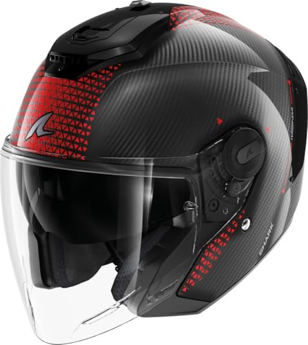SHARK, Jet-Motorradhelm RS JET CARBON IKONIK Red Chrome DRU, XL