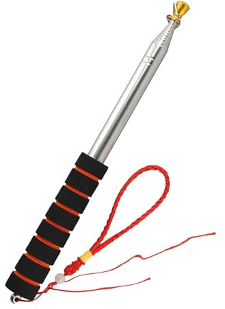 BBTISG Teleskop Fahnenmast aus Edelstahl, Tragbarer Fahnenmast Ausziehbar bis zu 2,5m Edelstahl Hand Fahnenmast für Lehrer, Klassenzimmer, Tourguide, Banner