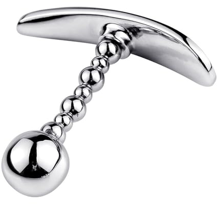 Metall Analplug mit klein Anal Beads Edelstahl Anal Plug mit Liebeskugeln Vaginal Butt Plug Analkugeln Massage Masturbation Analspielzeuge für Fetisch Männer Frauen Paare Buttpluck Anfänger