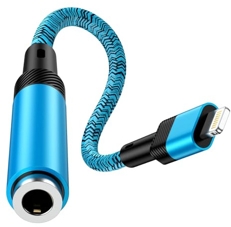 Lightning Auf 3,5mm Klinke Adapter [MFi Zertifizierung] iPhone Aux HiFi Kopfhörer Dongle Audio Kabel Kompatibel Mit iPhone14 Pro 14 Pro Max 14 Plus 14 13 12 11 SE XS XR