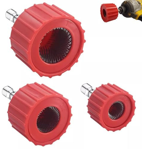 3 cepillos limpiadores de tuberías de cobre para taladro/destornillador, herramientas de fontanería de 15 mm, 22 mm, 28 mm, broca hexagonal, cepillo de limpieza exterior de fontanero de tamaño