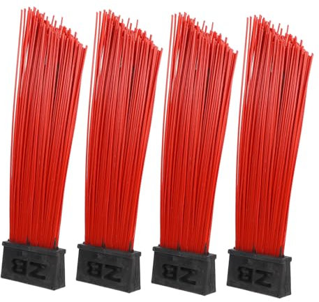 4 Pz Spazzola Spingere La Testa Della Scopa Adattatore Per Testa Di Scopa Spazzatrice Per La Pulizia Della Polvere Da Strada a Spinta All'aperto Rosso Pp NIYANGLE