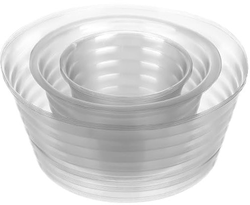 GANAZONO 15Pcs Clear Plastic Planter Liners for Hanging Baskets and Pots - Drip Trays for Indoor Plants Water Catcher Tray Prevent Soil Leakage