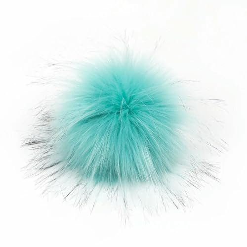 ROCILA 1 Stück 15 cm Kunstfuchspelz, Flauschiger Pompom-Ball, Farbenmix für Hüte, Charms, Accessoires, Knopf, Kindermützen, abnehmbare Strickmütze für Frauen