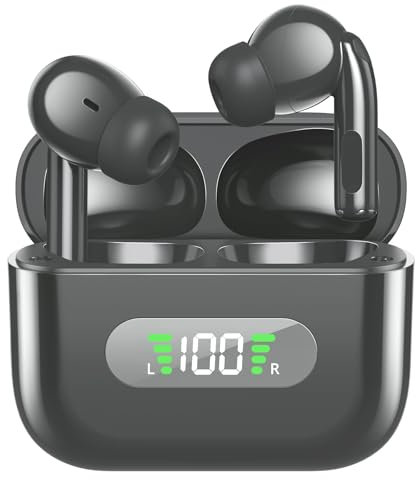 Ciciloud Ecouteurs Bluetooth sans Fil, Casque Bluetooth 5.3,Ecouteurs Hi-FI Son Stéréo, avec 4 ENC Réduction Antibruit Mic, IPX7 Étanche oreillette