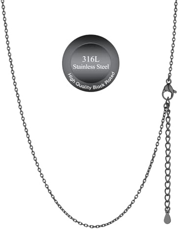 Suplight Gliederkette Damen ohne Anhänger Edelstahl Charm Choker Kette, Breite 1,4 mm / 2,5 mm, Kettenlänge 35/41/46/51/56/61/66/71/76cm+2cm