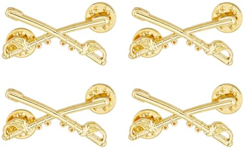 SUPERFINDINGS 2 paia di spille da cavalleria in lega per cavalleria militare dell'esercito americano, piccole spille per cappelli, zaini, camicie, cappelli, borse, cravatte, abiti, cappotti, accessori