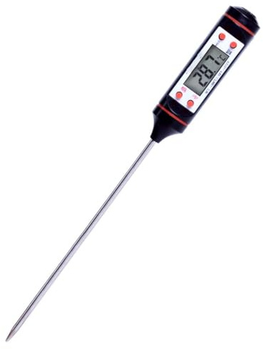 Misuratore di Temperatura dell'Acqua in Acciaio Inossidabile 304 Termometro per Carne Termometro da Cucina Digitale Termometro da Cucina Instt Read Termometro Termometro Elettronico per Ali