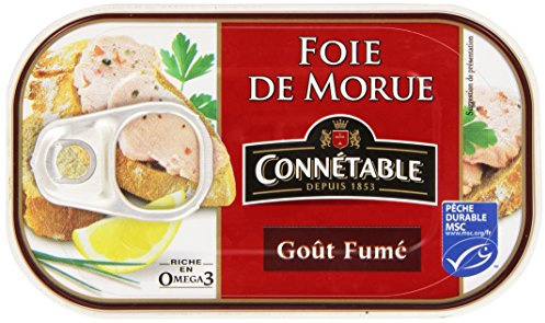 Connétable Foie de Morue Goût Fumé la Boîte de 121 g - Lot de 6