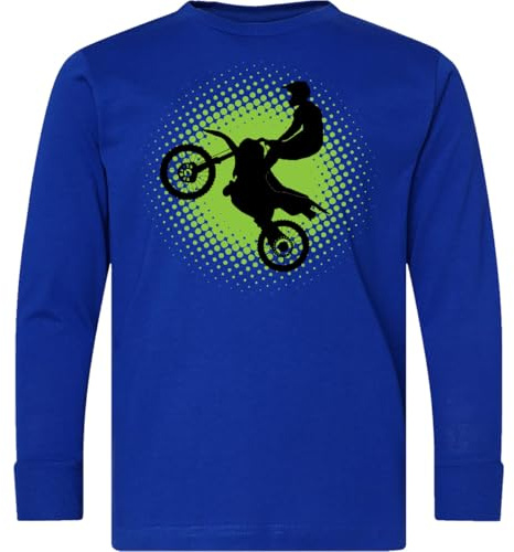 inktastic Motocross Rider Freestyle Sports Youth Long Sleeve T-Shirt Youth Small (6-8) Royal Blue 2de40
