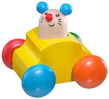 Selecta 61048 Topeto, Quiekfigur und Greifling, 7 cm | Motorikspielzeug