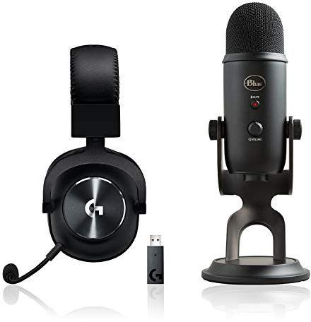 Logitech G PRO X LIGHTSPEED Gaming-Headset (2. Generation) mit Blue VO!CE + Blue Microphones Yeti USB-Mikrofon für Aufnahme und Streaming auf PC und Mac