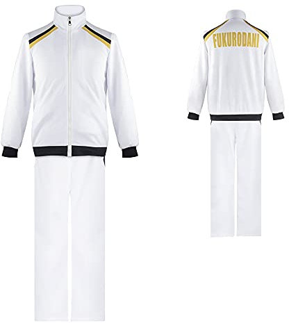 Jiumaocleu Anime Haikyuu!! Cosplay Kostüme Bokuto Koutarou / Akaashi Keiji Reißverschluss Sweatshirt Sweatjacke Hose Set Verkleidung High School Volleyball Uniform Halloween Outfit