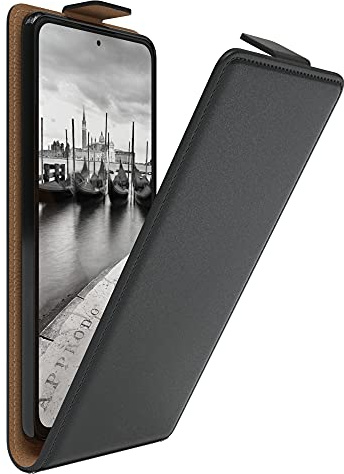 EAZY CASE Hülle kompatibel mit Xiaomi Redmi Note 10 Pro Flip Cover zum Aufklappen, Handyhülle aufklappbar, Schutzhülle, Flipcover, Flipcase, Flipstyle Case vertikal klappbar, aus Kunstleder, Schwarz