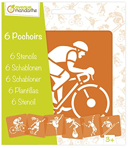 MY MANDARINE PO008C – 6 Taschen 15 x 15 cm mit Anleitung – ab 3 Jahren – Sport
