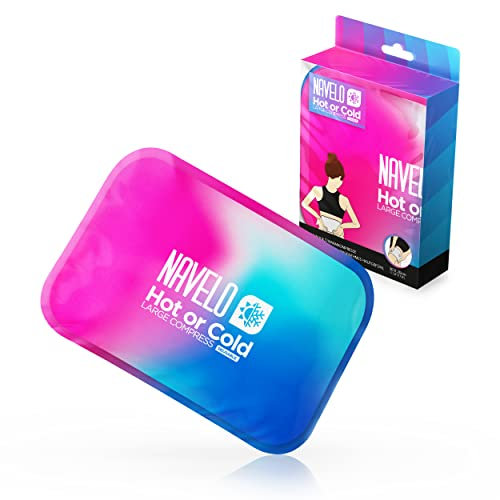 Navelo Kalt Warm Kompresse | großes Gelpack 20x30cm | als Kühlpad & Wärmekompresse nutzbar | Soft-Touch | wiederverwendbares Hot & Cold Gel Pack Blau