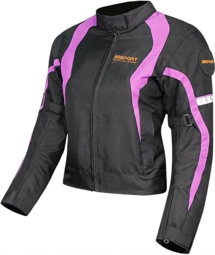 Msport Damen Motorradjacke Wasserdicht mit CE-Zertifizierten Protektoren – Sicherheit und Komfort auf jeder Fahrt