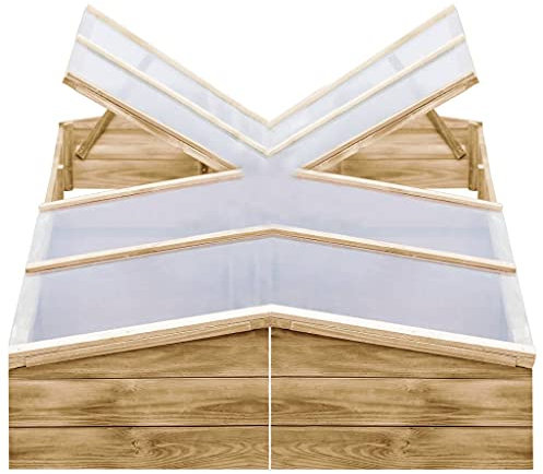 INLIFE Lot de 2 serres en bois de pin imprégné 200 x 50 x 35 cm-5328