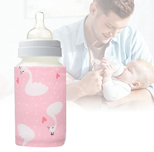 USB Baby Bottle Warmer Bag, Portable Milk Bottle Heating Warmer Heater Keeper, Bottle Insulation Thermostat Infant Feeding Food Thermal Storage Bag for Outdoor Travel