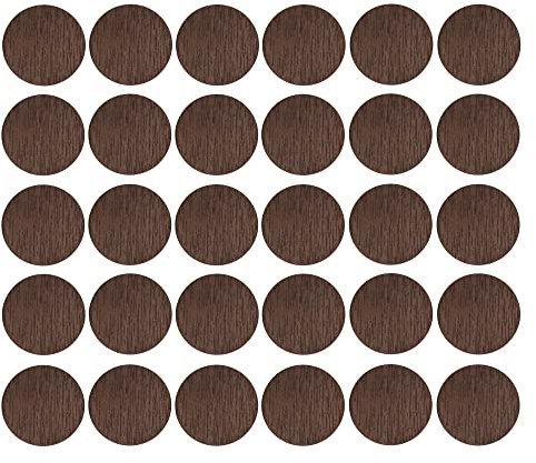 cyclingcolors 30x Copriviti adesivi 20 mm plastica viti copertura coperchi tappi riparazione mobili, Marrone rovere
