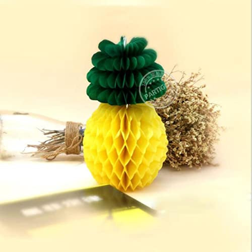 Tropische Ananas Papier Wabenball Kugel Laterne Hawaii Party Dekor Basteln Party Zubehör Papier Blume Laterne Ananas Kuchen Topper-1 Stück klein, China