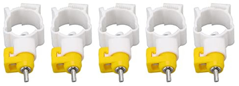 Pssopp Horizontale Wassernippel für Hühner Automatische Geflügeltränke Nippel Kit Trinker mit Bohrer (20 Stück)