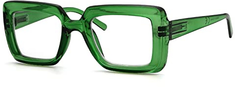 Eyekepper Lesebrille Damen, quadratisch, stilvoll, grün, +1,50 | Design-Lesebrille, Federscharniere, leichter Rahmen, kratzfeste Gläser, modisch, bequem, für Lesen, Arbeit, Alltag
