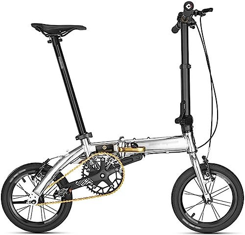 Kcolic 14 Zoll leichtes Mini Faltrad, kleines tragbares Fahrrad, Faltrad für Erwachsene, Studentenauto B,14inch