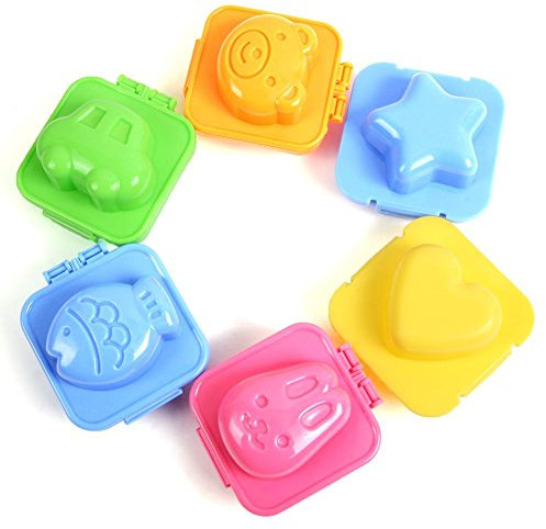 Wresetly 6 Pieces Boiled Egg Sushi Bento Maker Sandwich Cutter Decorating Mould