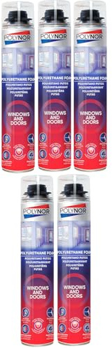 Mousse Expansive Pistolable 750 ml | Montage, Isolation, Calfeutrage, Lot de 5
