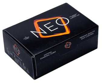 Threekings NEO Cubes Shisha Kohle 72 Stück | Premium Naturkohle Selbstzünder Würfel | Schnellzünder für Wasserpfeife & Grill | Einfach mit Feuerzeug anzünden