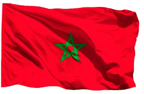 Bandiera del Marocco 90 x 150 cm - Grande Con Passante per Albero e Cordini, Leggera per Sport, Calcio, Manifestazioni, Edifici