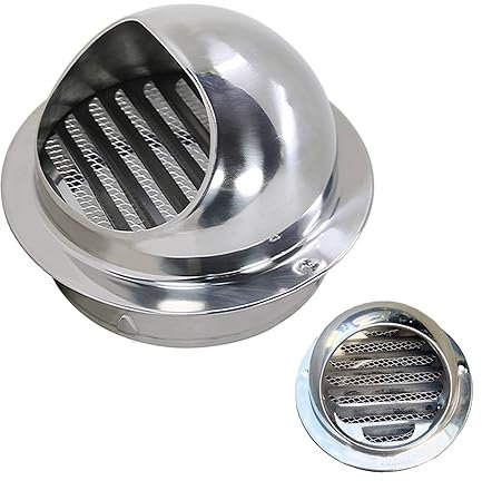 Cubierta de ventilación, Tapa de ventilación de pared, Salida de ventilación, Salida de ventilación de pared, Ventilación de aire de sofito redondo, Cubierta de rejilla de rejilla de acero inoxid