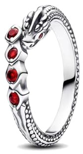 GAUEIOUR Anello Corona e Drago, Anello a Forma di Drago con Placcatura in Bronzo Personalizzato e Versatile in Argento Retro (Argento Taglia N)