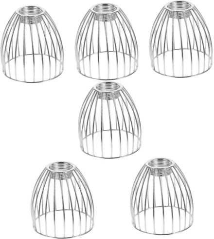 WATIIFUFU 6 Stücke Decke Birne Abdeckung Metall Käfig Lampe Shades Käfig Licht Schatten Elegante Design