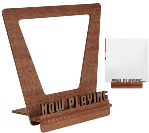 Generisch Now Playing Vinyl-Schallplattenständer, 3D-Retro-Vinyl-Display, Schallplattenständer Für Vinyl, Album-Aufbewahrungsregale Für Bis Zu 5 LPs Als Plattenspieler-Zubehör-Geschenk