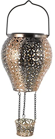 IWOWHERO Garden Solar Light Solar Lamp Hot Air Balloon Design Outdoor Landscape Lamp