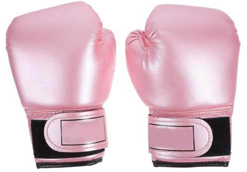 Milisten Guanti da Boxe Imbottitura in Spugna Traspirante in Pelle Pu Rosa Design Elegante e Assorbimento Ottimale per Ragazzi per Allenamento e Sparring