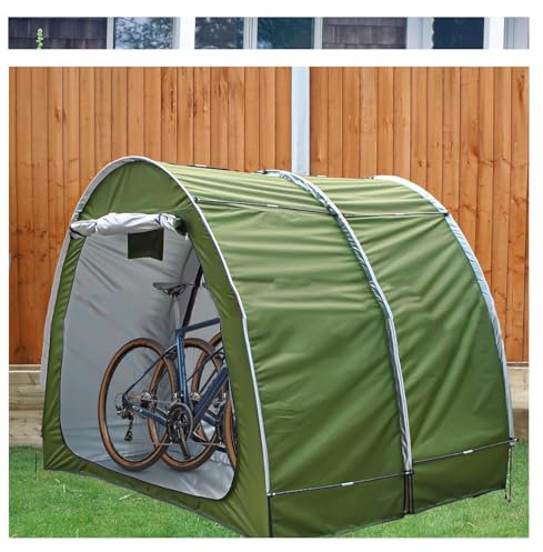 2 PCS Box Biciclette Può Essere Giuntato Box Biciclette Da Esterno Per 2/3/4/5 Biciclette Casetta Attrezzi Box Moto,Green