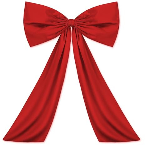 Lazo Gigante, 60 x 90 cm Cinta de Lazos de Satén, Lazo Grande Decoracion de Colores Decorativo Hogar para Bodas Cumpleaños Fiestas Festivales Navidad Baby Showers Graduaciones (Rojo)