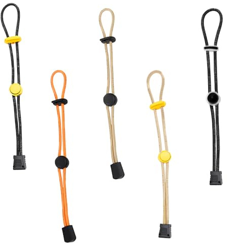 CZAKOMIX Cordino Elastico con Fissaggio a Fibbia - 5 pezzi, Attacco per Bastoni da Trekking Fibbia, Corda Elastica per Bastone da Trekking, per Alpinismo, Campeggio, Trekking All'aperto (3 Colori)