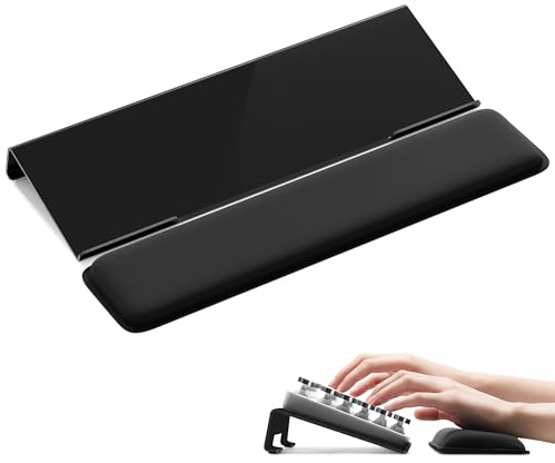 MOLMO Keyboard Stand and Wrist Rest Set, Ergonomic Keyboard Wrist Support with Memory Foam Padding, Comfortable Typing for Home Office Computer Accessories, Black