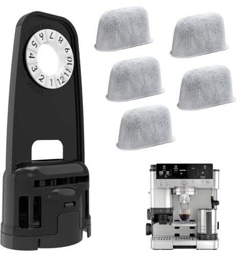 1 Filter Holder and 5 Replacement Water Filters Compatible with Ninja Espresso Machine, Charcoal Water Filter for Ninja Luxe Cafe ES601 & ES701