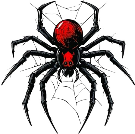 Cartoon Spider Auto Graphic - Animal Vehicle Decal, Weatherproof Adhesive Car Body Ornament, Fun Decorative Exterior Vinyl Sticker | For Cars, Bikes, Luggage, Helmets, Toolboxes, Indoor Walls, Outdoor