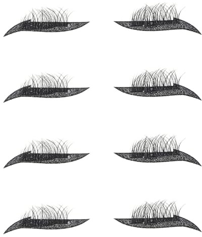 TOYANDONA 4 pares Pegatinas de Delineador de Ojos Autoadhesivas con Purpurina Negra de Tiras Densas para Pestañas Adhesivo para Maquillaje de Ojos Cintas Fáciles de Aplicar para Uso Diario