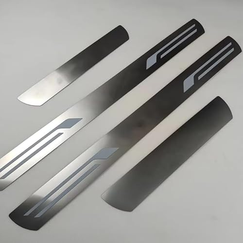 WENINETIES Acier Inoxydable Voiture Seuil de Porte pour Fiat Scudo 2021-2025, 4 Pièces Protection Seuil Portière Threshold Bar Protection Autocollant