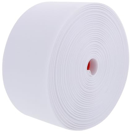 NULYLU Ösenband Vorhangband Faltenband Weiß Polyester 8cm Zubehör für Lochstoff Raffrollo Gardinenherstellung