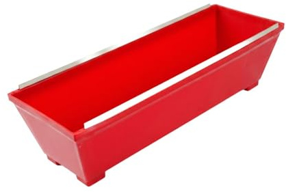 Fenteer Bac à enduit de 35,5 cm (14 pouces) - Grande capacité - Nettoyage facile - Haute résistance - Bac à peinture pour cloisons sèches, Rouge