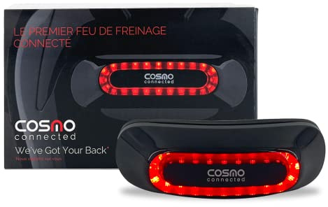 Cosmo Connected - Cosmo Moto - Luz para Casco de Motocicleta y Scooter - Luz Trasera Extraíble e Inteligente - Detección Automática de Caídas y Viaje Compartido